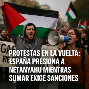 Protestas en la Vuelta: España presiona a Netanyahu mientras Sumar exige sanciones